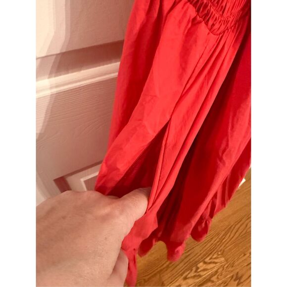 Anthropologie Daily Practice Tiered High-Low Midi Sundress in Rose sz L NWT - Picture 9 of 10